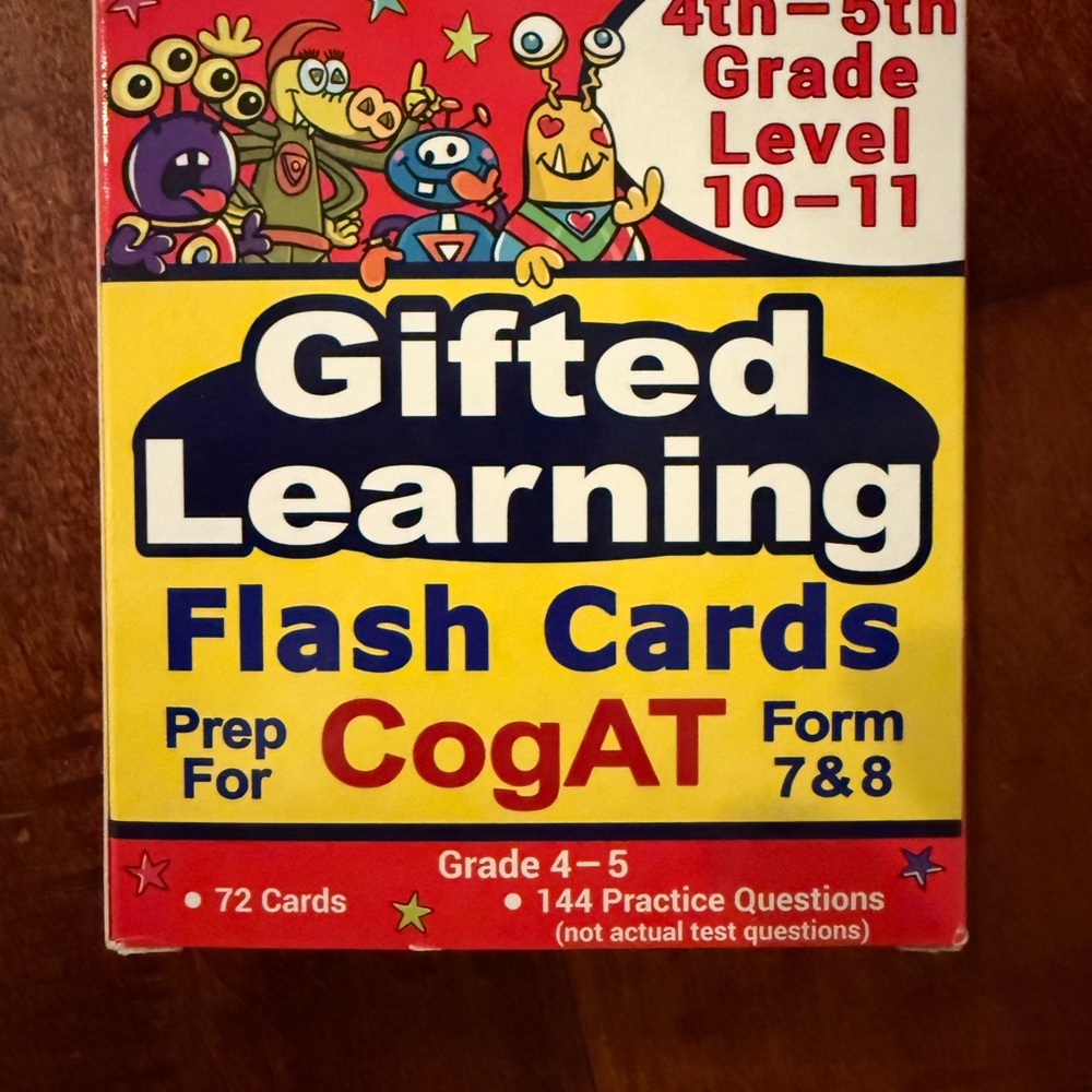 Gifted Learning Flash Cards for CogAT